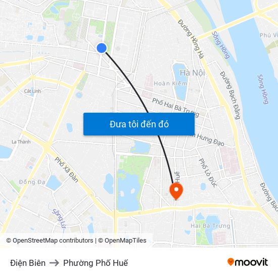 Điện Biên to Phường Phố Huế map