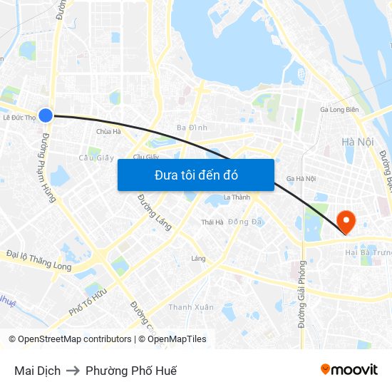 Mai Dịch to Phường Phố Huế map