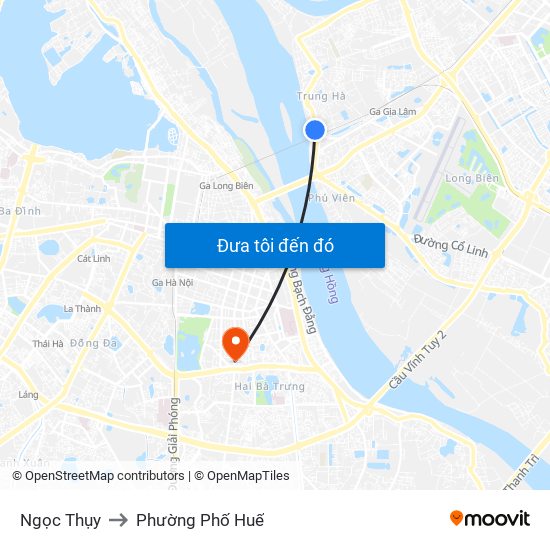 Ngọc Thụy to Phường Phố Huế map