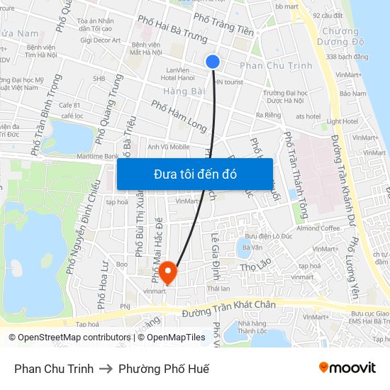 Phan Chu Trinh to Phường Phố Huế map
