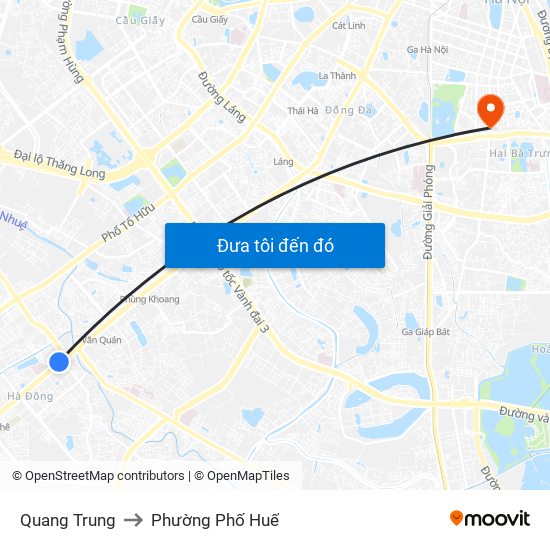 Quang Trung to Phường Phố Huế map