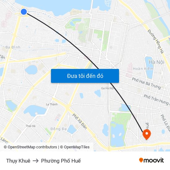 Thụy Khuê to Phường Phố Huế map