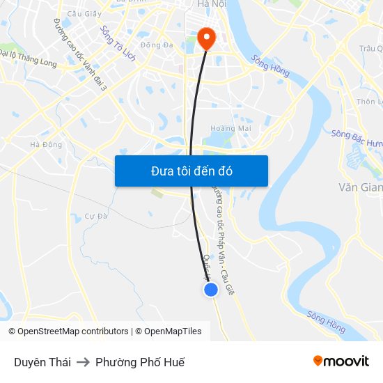 Duyên Thái to Phường Phố Huế map