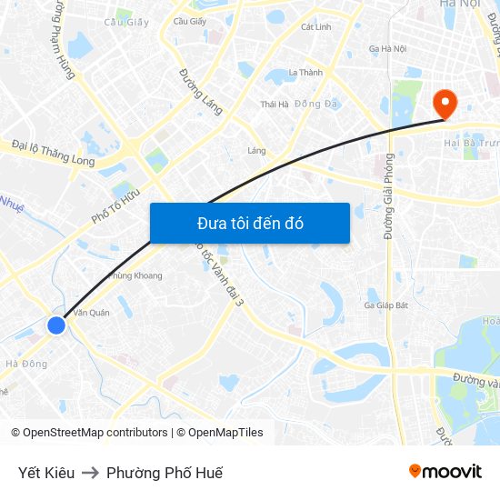 Yết Kiêu to Phường Phố Huế map