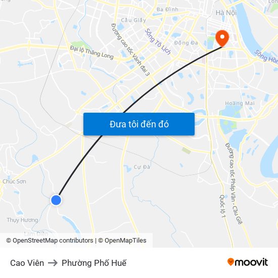 Cao Viên to Phường Phố Huế map