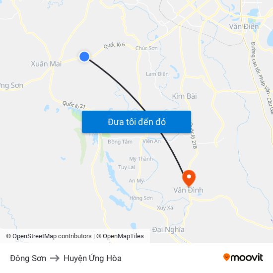 Đông Sơn to Huyện Ứng Hòa map