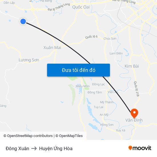 Đông Xuân to Huyện Ứng Hòa map