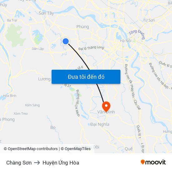 Chàng Sơn to Huyện Ứng Hòa map