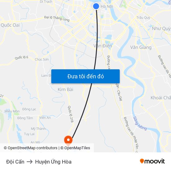 Đội Cấn to Huyện Ứng Hòa map