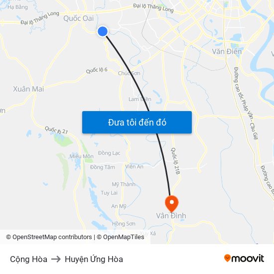 Cộng Hòa to Huyện Ứng Hòa map