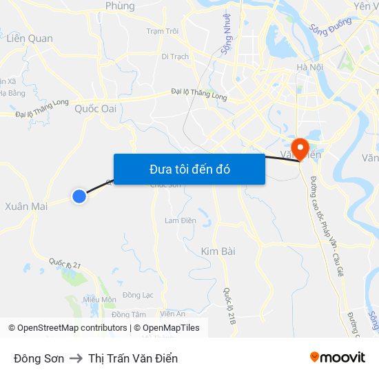 Đông Sơn to Thị Trấn Văn Điển map
