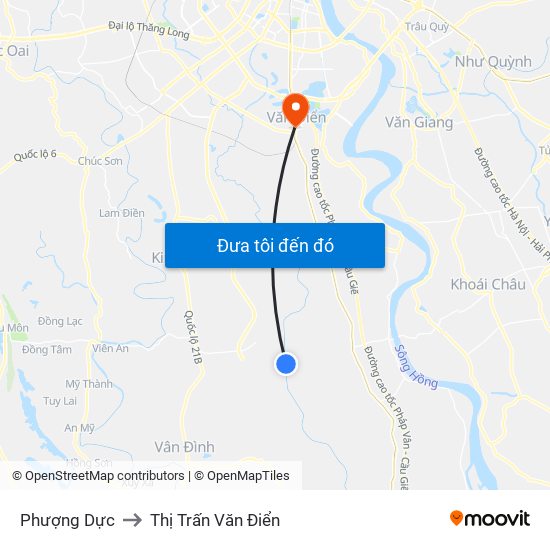 Phượng Dực to Thị Trấn Văn Điển map