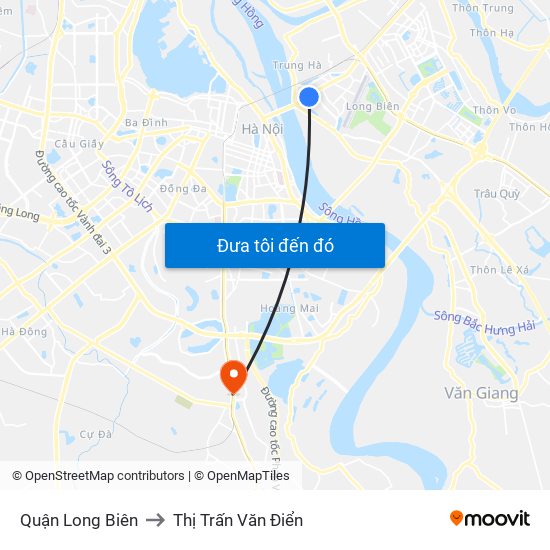 Quận Long Biên to Thị Trấn Văn Điển map