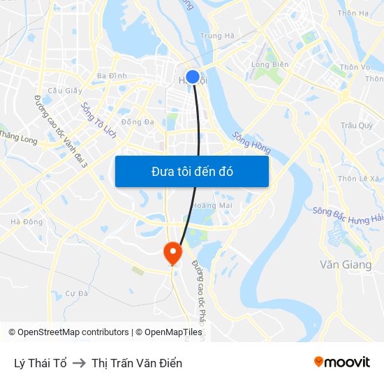 Lý Thái Tổ to Thị Trấn Văn Điển map