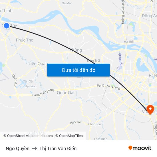 Ngô Quyền to Thị Trấn Văn Điển map