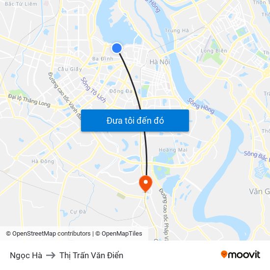 Ngọc Hà to Thị Trấn Văn Điển map