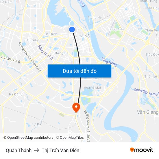 Quán Thánh to Thị Trấn Văn Điển map