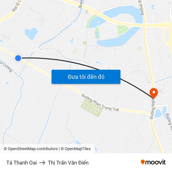 Tả Thanh Oai to Thị Trấn Văn Điển map