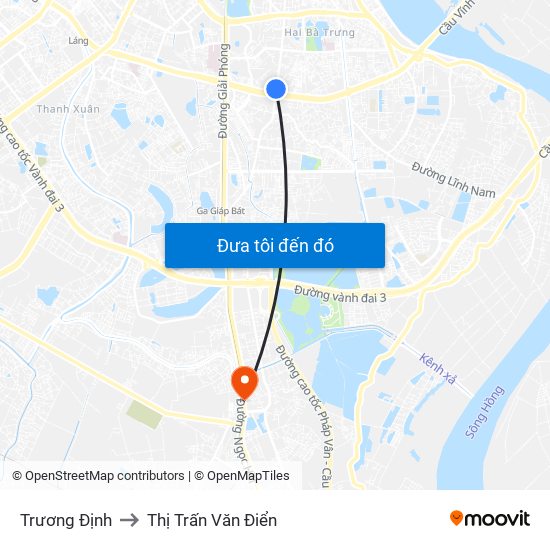 Trương Định to Thị Trấn Văn Điển map