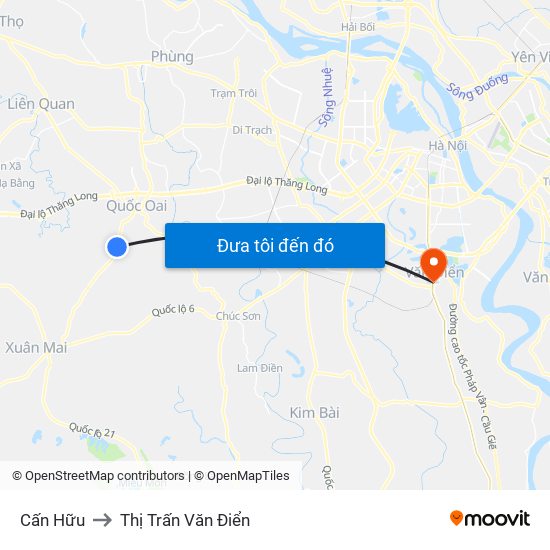 Cấn Hữu to Thị Trấn Văn Điển map