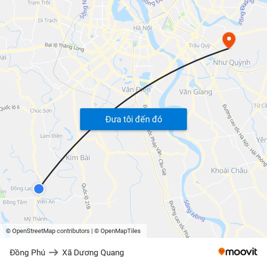 Đồng Phú to Xã Dương Quang map