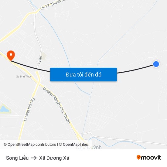 Song Liễu to Xã Dương Xá map