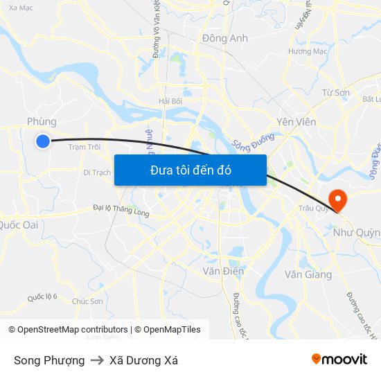 Song Phượng to Xã Dương Xá map