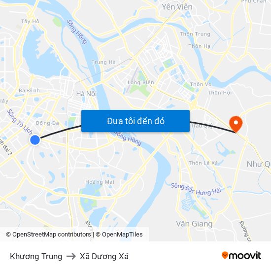 Khương Trung to Xã Dương Xá map