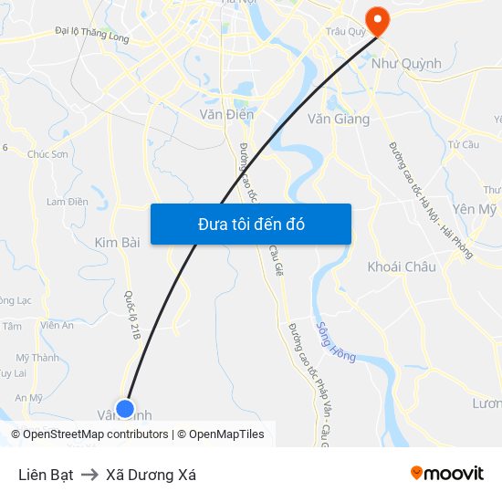 Liên Bạt to Xã Dương Xá map
