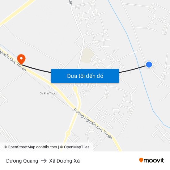 Dương Quang to Xã Dương Xá map