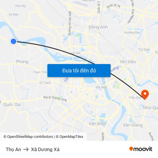 Thọ An to Xã Dương Xá map