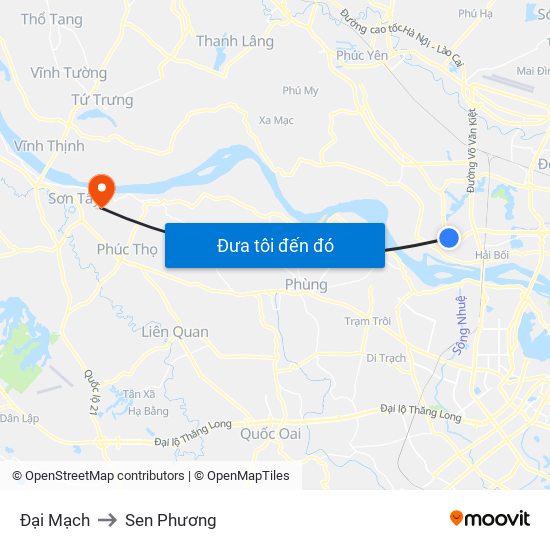 Đại Mạch to Sen Phương map