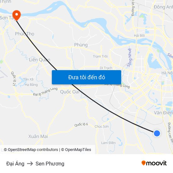 Đại Áng to Sen Phương map