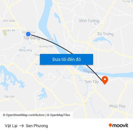 Vật Lại to Sen Phương map