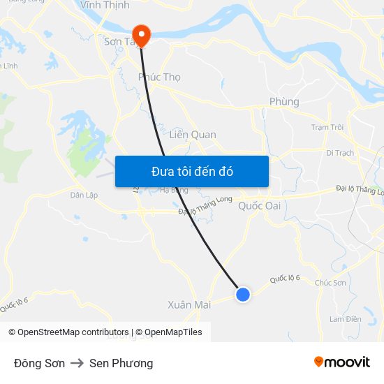 Đông Sơn to Sen Phương map