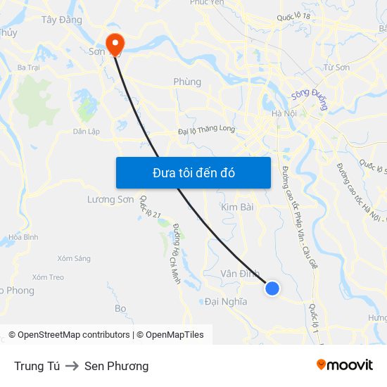 Trung Tú to Sen Phương map