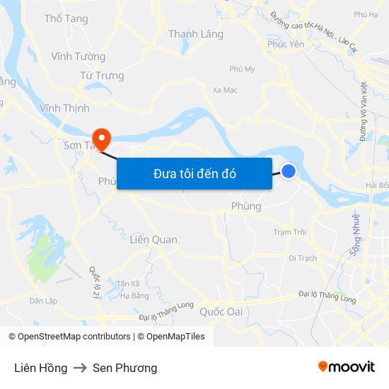 Liên Hồng to Sen Phương map