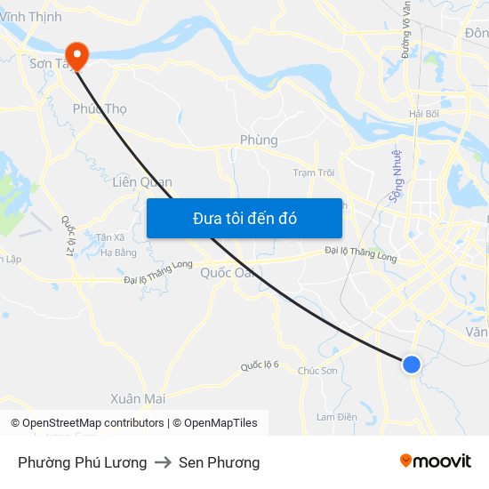 Phường Phú Lương to Sen Phương map