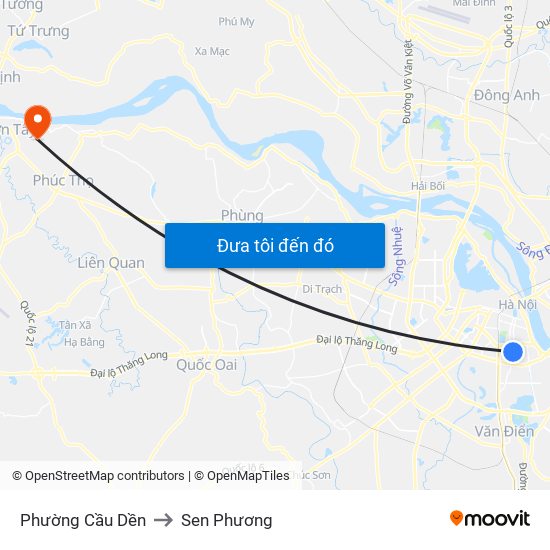 Phường Cầu Dền to Sen Phương map