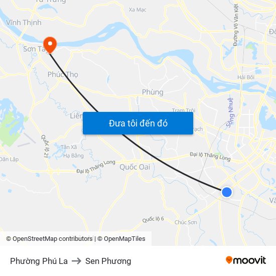 Phường Phú La to Sen Phương map