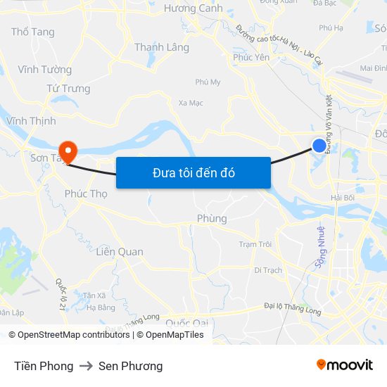 Tiền Phong to Sen Phương map