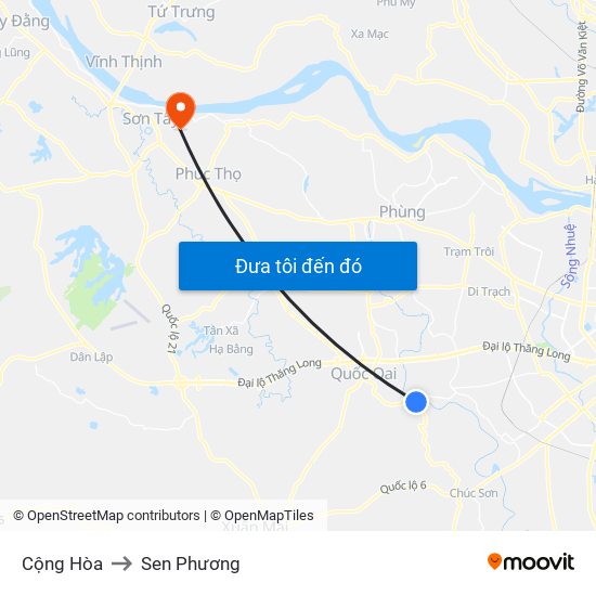 Cộng Hòa to Sen Phương map