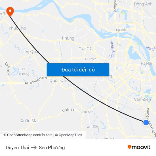 Duyên Thái to Sen Phương map