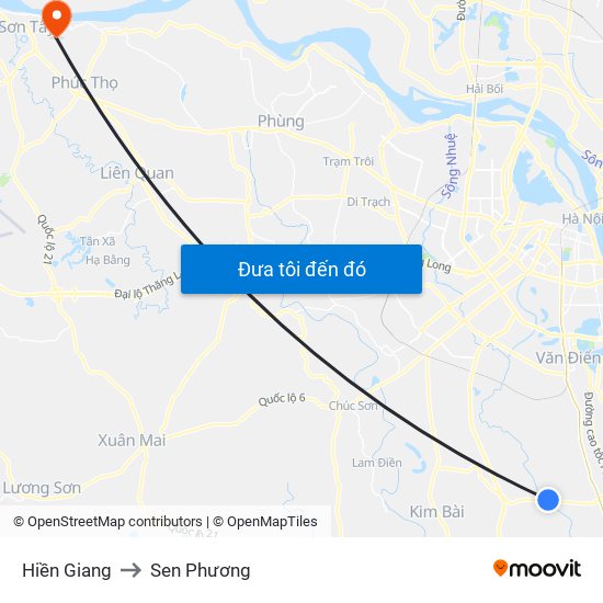 Hiền Giang to Sen Phương map