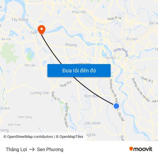 Thắng Lợi to Sen Phương map