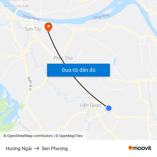 Hương Ngải to Sen Phương map