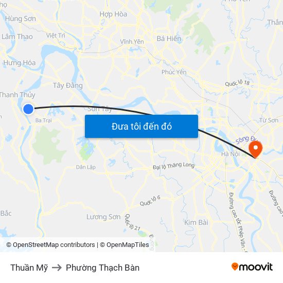 Thuần Mỹ to Phường Thạch Bàn map