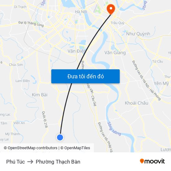 Phú Túc to Phường Thạch Bàn map