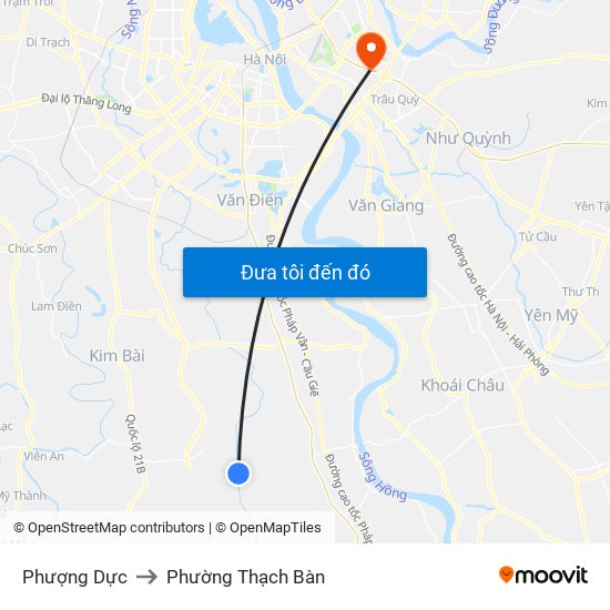 Phượng Dực to Phường Thạch Bàn map