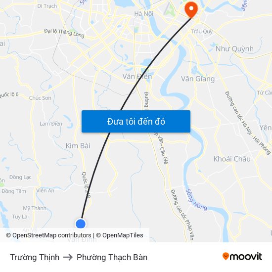 Trường Thịnh to Phường Thạch Bàn map